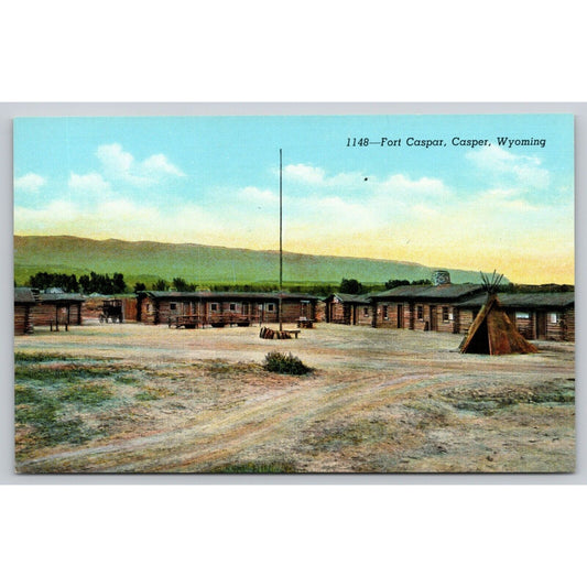 Postcard WY Casper Fort Caspar