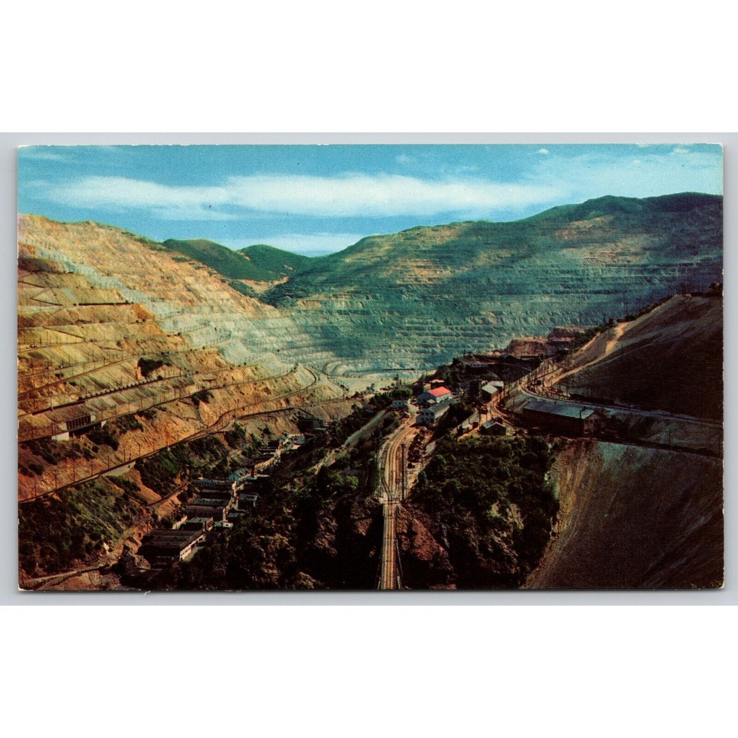 Postcard Utah Salt lake City Bingham Copper Mine UNP B10