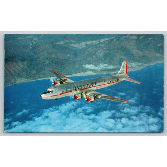 Postcard American Airlines DC-7 Fastest Commercial Airliner