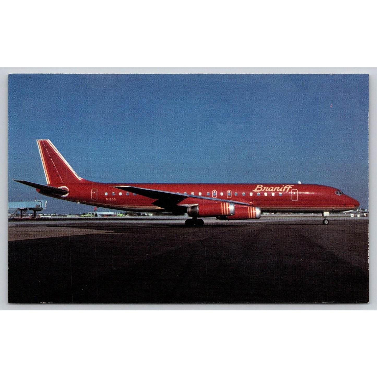 Postcard Braniff International McDonnell Douglas DC-8-62 14444