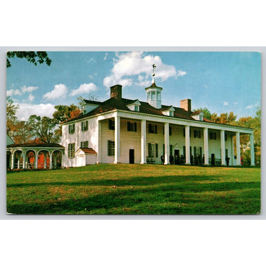 Postcard VA Mount Vernon East Front George Washington's Home