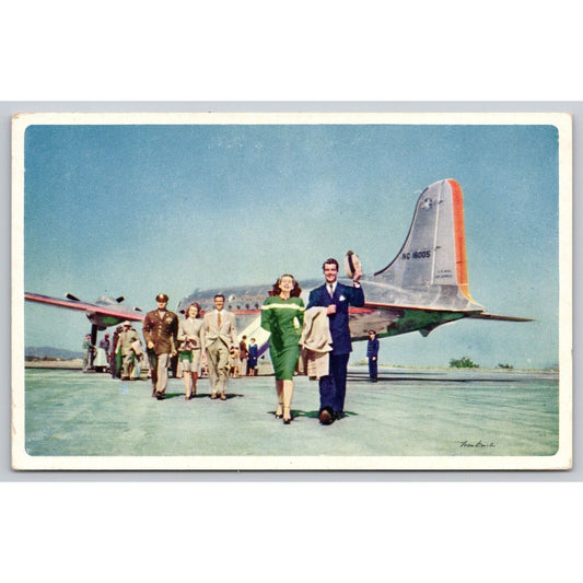 Postcard American Airlines NC16005 Flagship