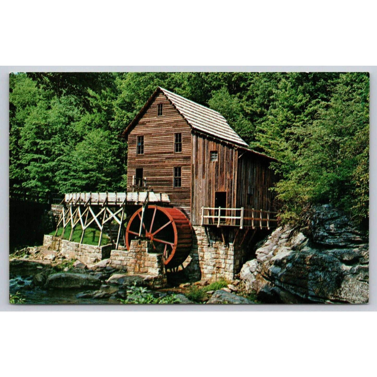 Postcard WV Danese Glade Creek Mill Babcock State Park