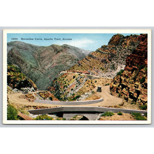 Postcard AZ Apache Trail Horseshoe Curve