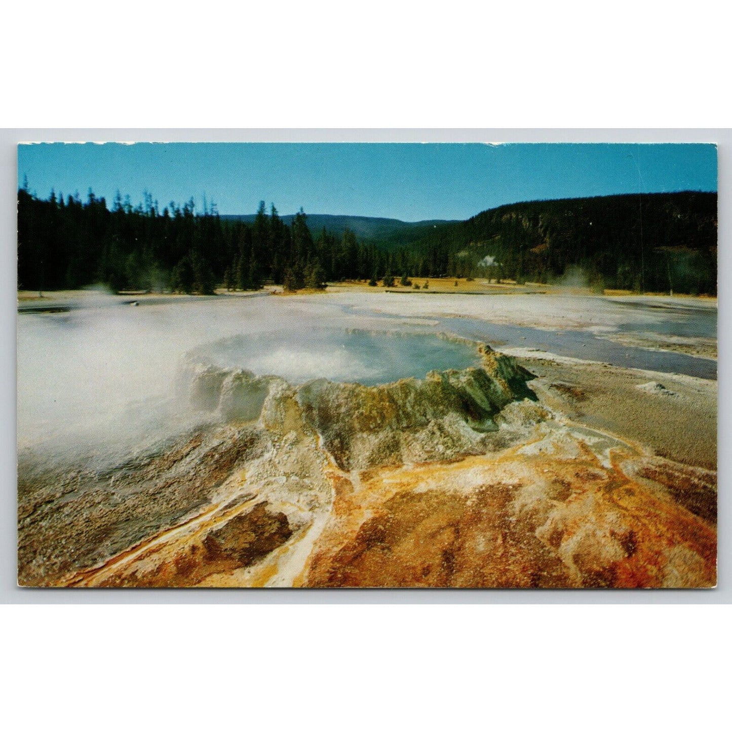 Postcard WY Yellowstone National Park Punch Bowl Spring