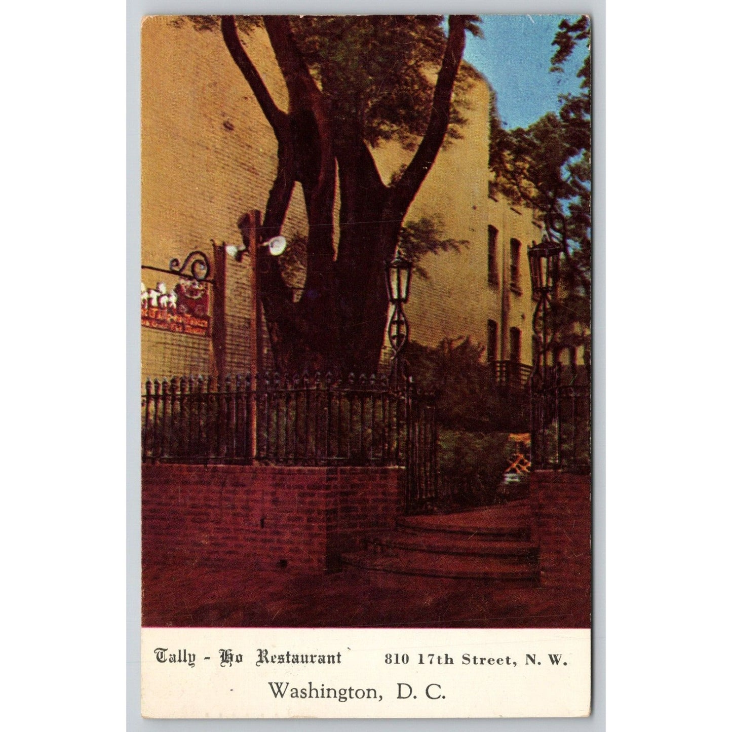 Postcard Washington D.C. Tally-Ho Restaurant