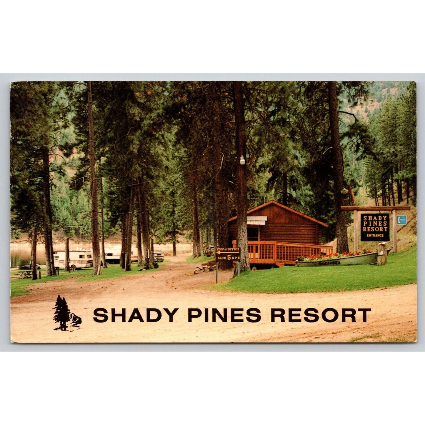 Postcard WA Conconully Shady Pines Resort