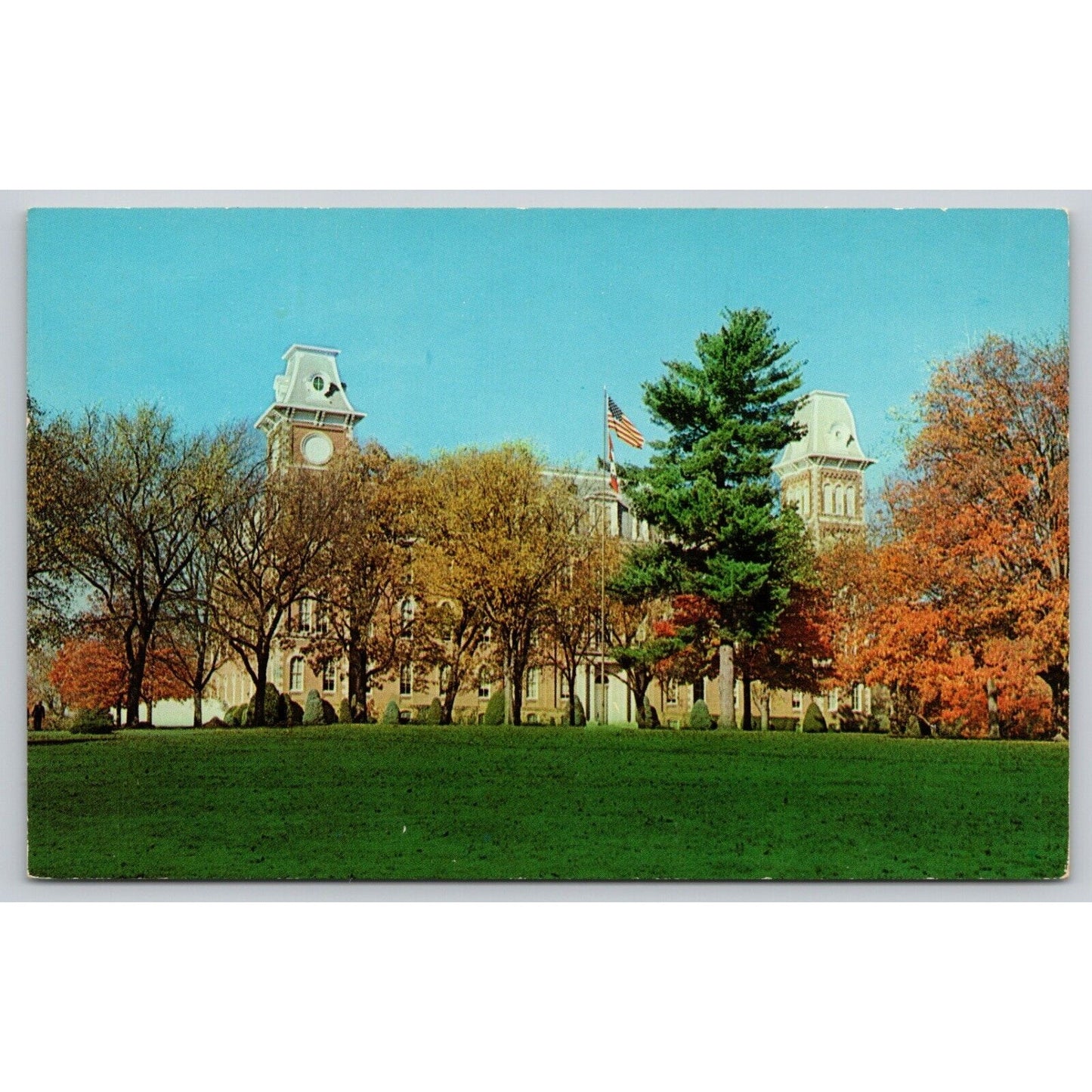 Postcard AR Fayetteville Ozark Playgound Series Old Main University Of Arkansas