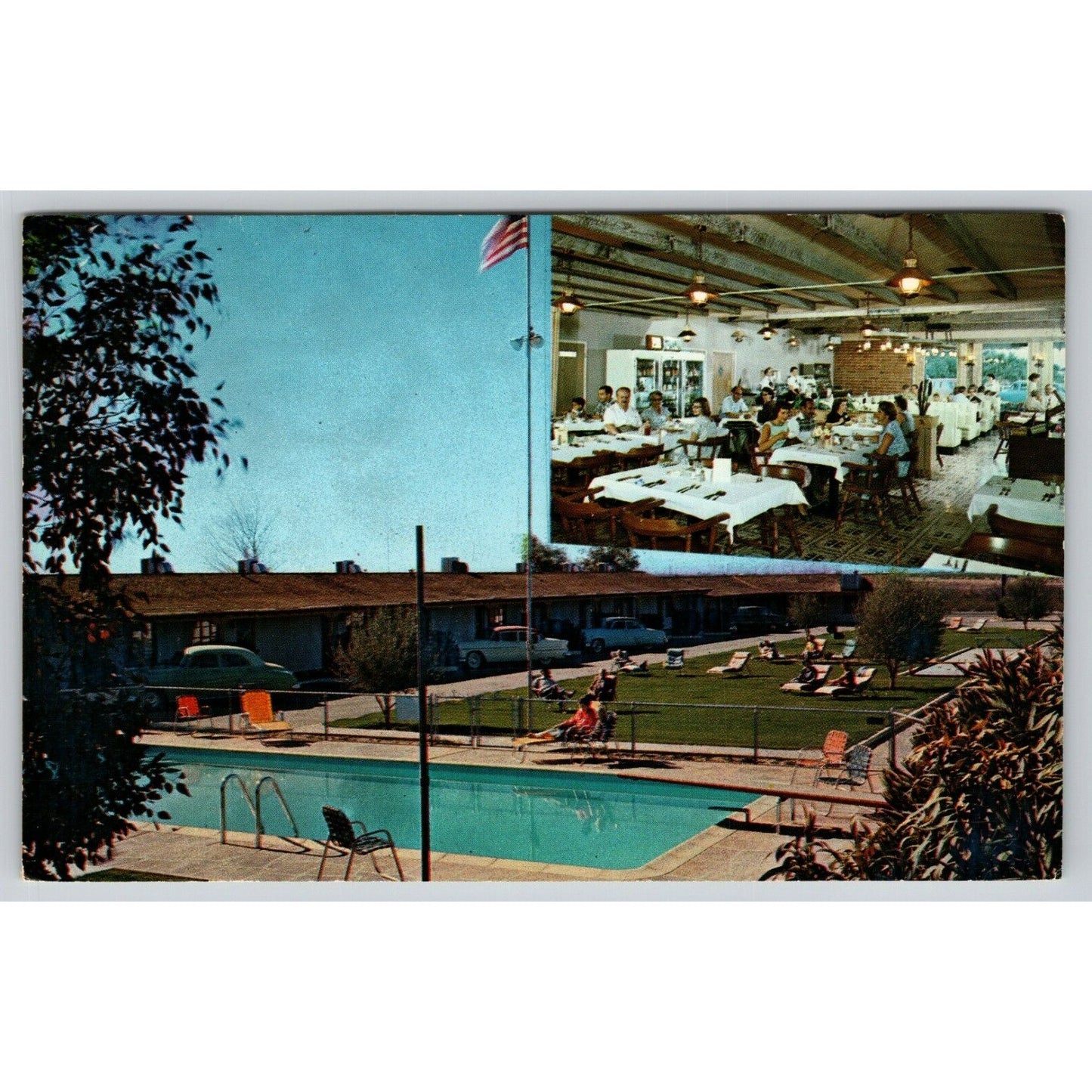 Postcard AZ Tucson Round-Up Motel