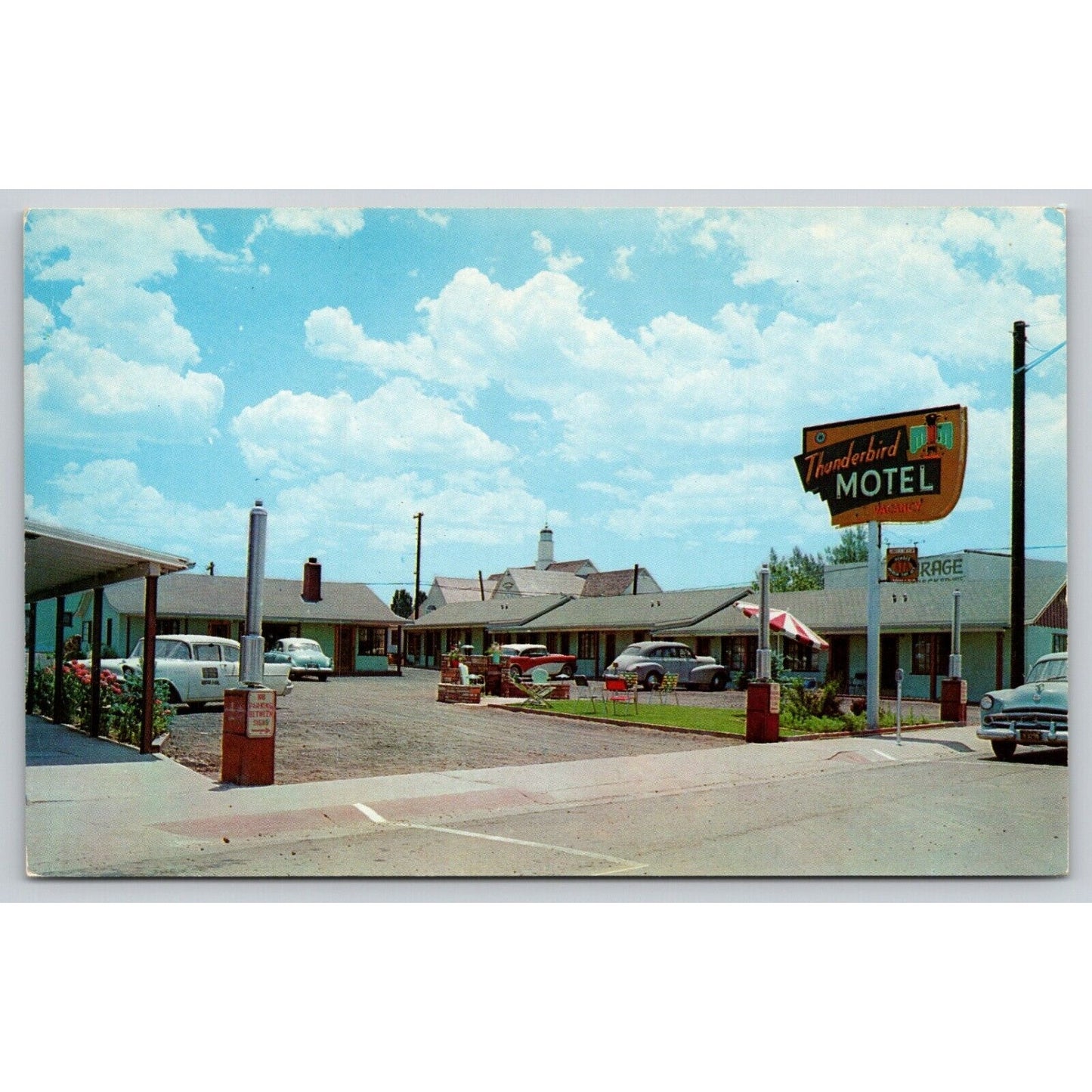 Postcard AZ Show Low Thunderbird Motel