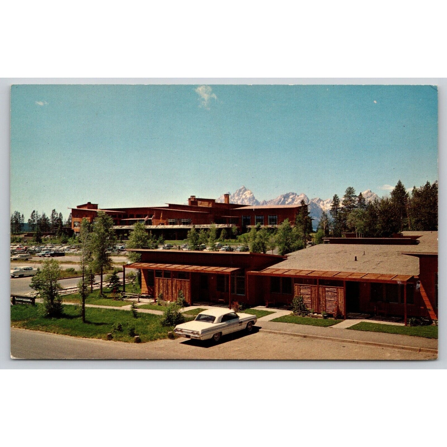 Postcard WY Grand Teton National Park Cottages At Jackson Lake Lodge