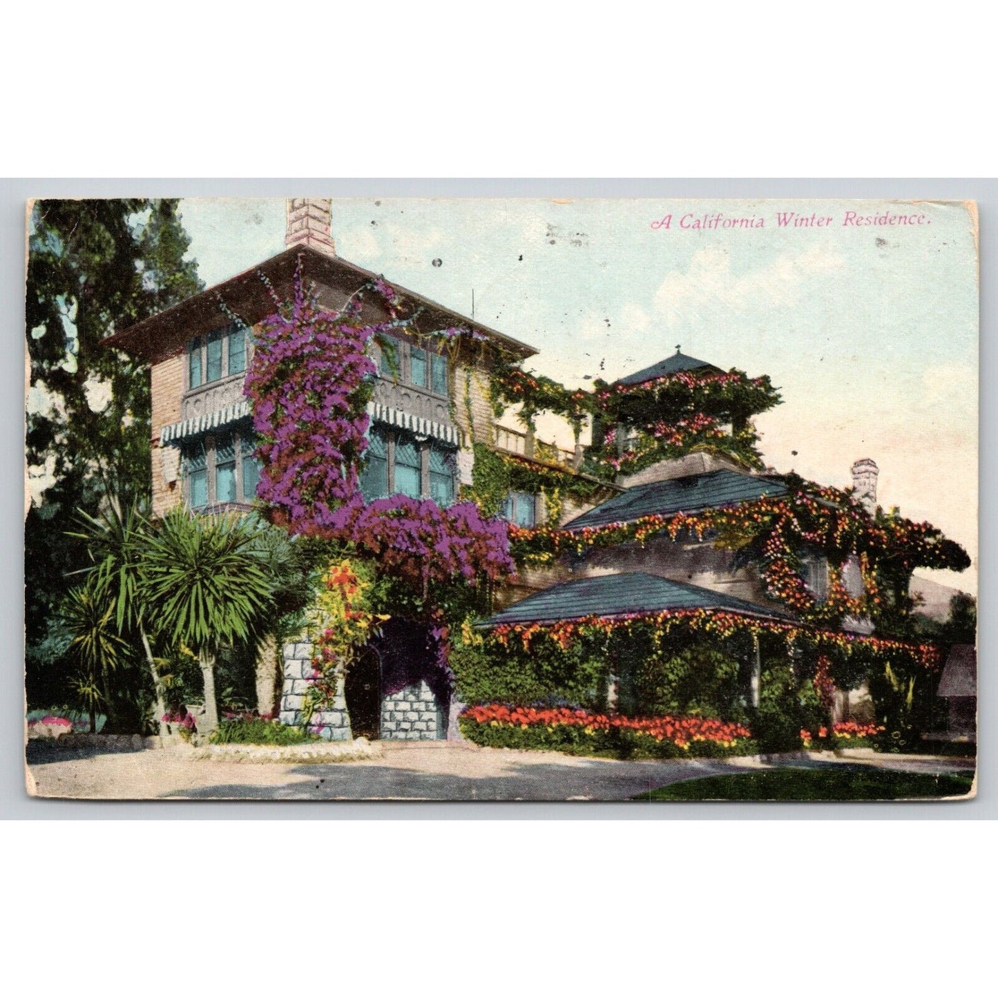 Postcard CA A California Winter Residence 12801