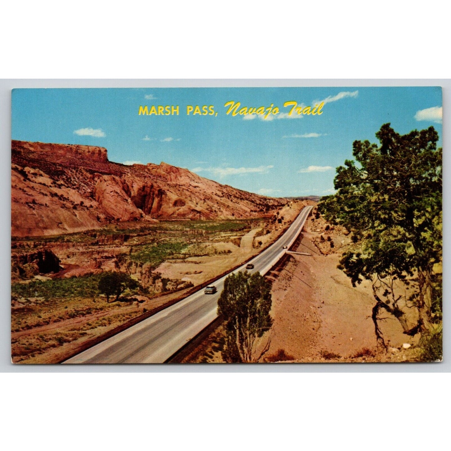 Postcard AZ Navajo Trail Marsh Pass Highway