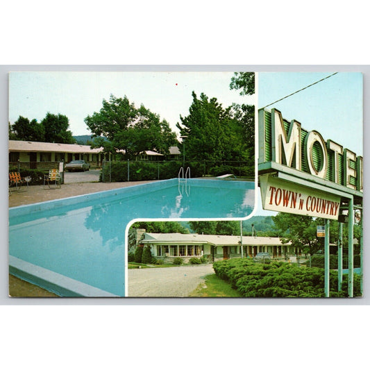 Postcard WV St Albans Town 'N Country Motel Pool