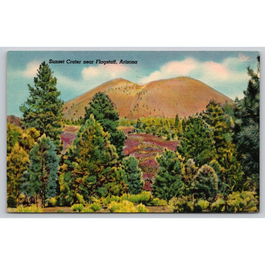 Postcard AZ Flagstaff Sunset Crater National Monument