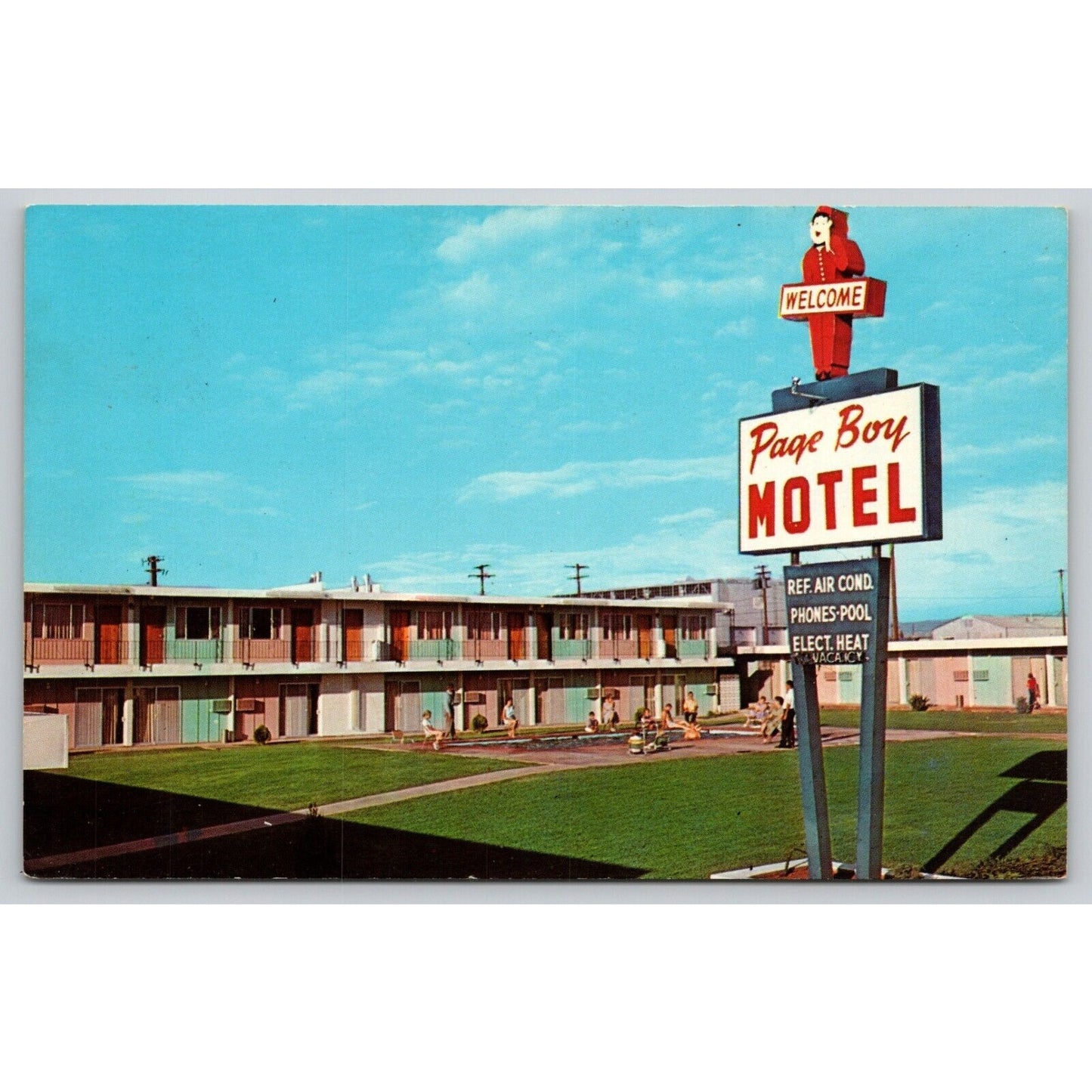 Postcard AZ Page Page Boy Motel