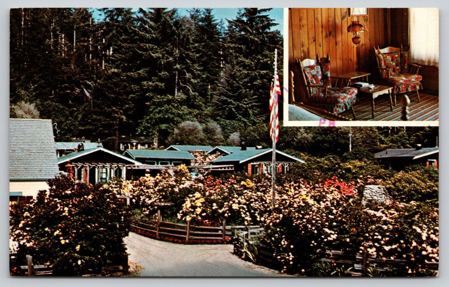 Postcard CA Trinidad Bishop Pine Lodge