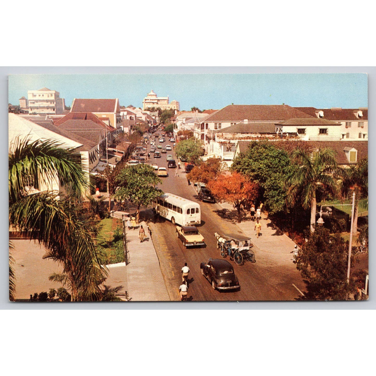 Postcard Bahamas Nassau In The Bahamas Bay Street