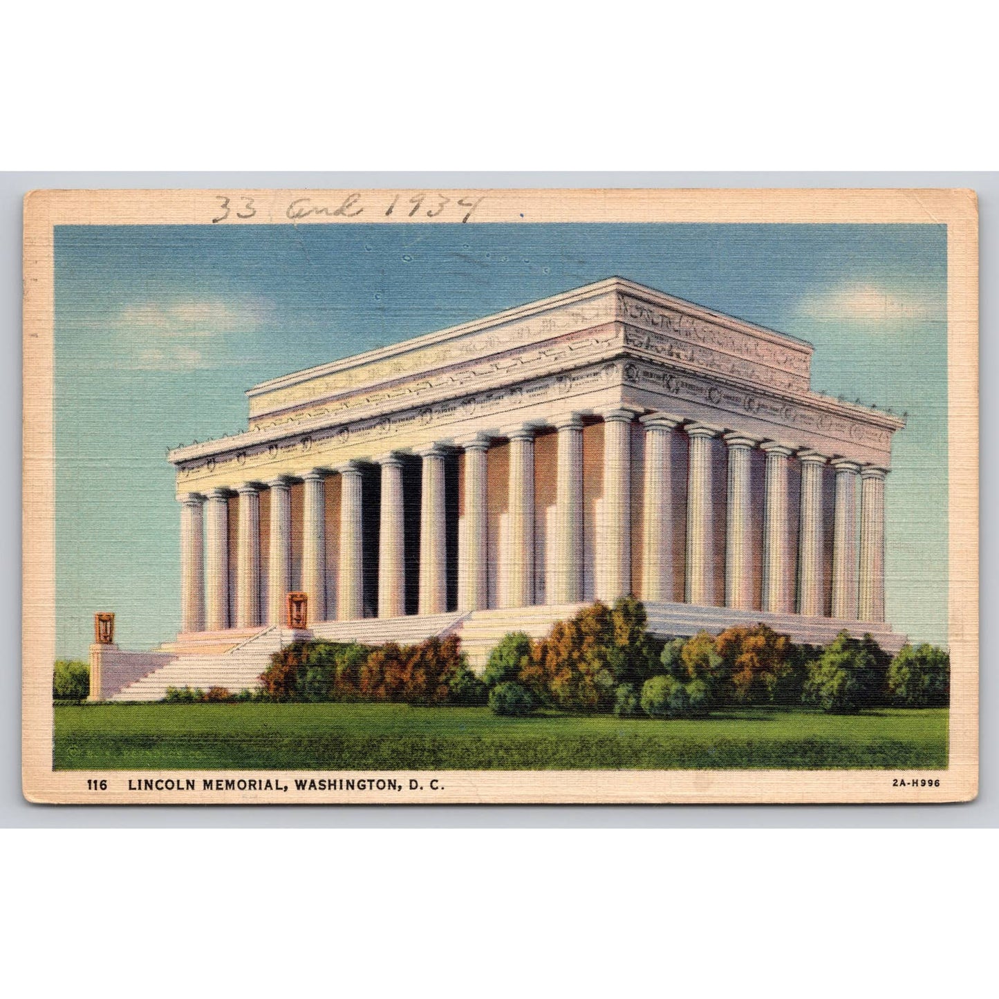 Postcard Washington D.C. Lincoln Memorial 11361